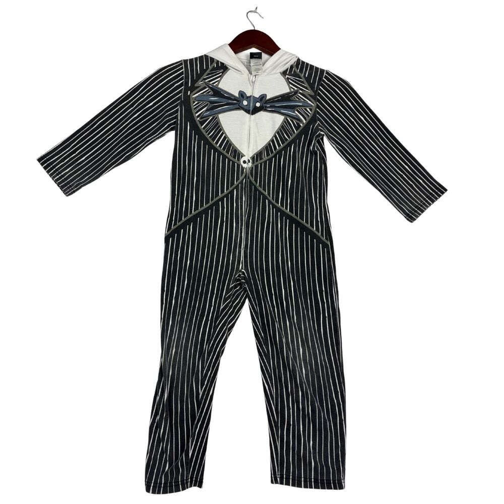 Disney Nightmare Before Christmas Jack Skellington Costume 5-6 Kids Jumpsuit